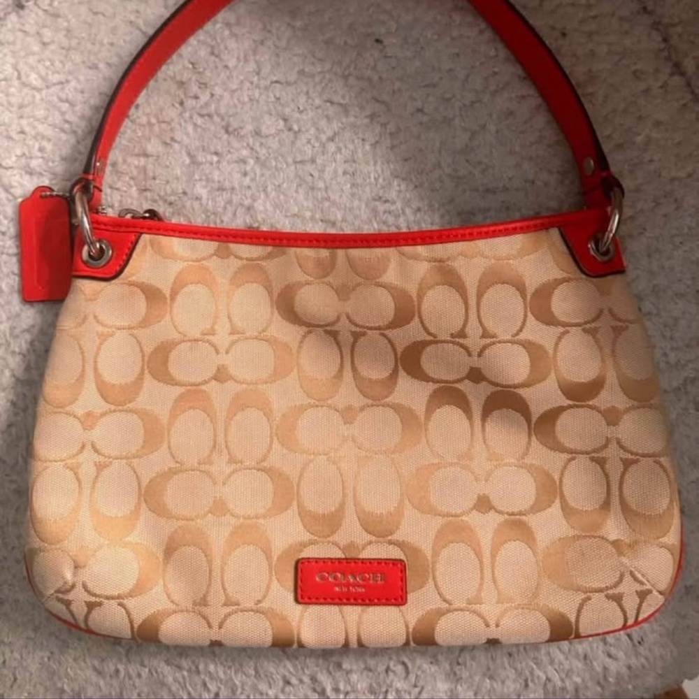 Vibrant Pink Coach Handbag